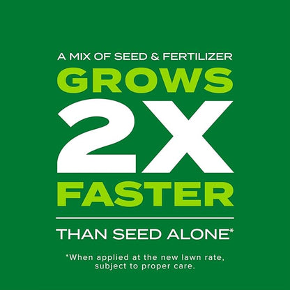 Scotts Turf Builder Rapid Grass Tall Fescue Mix, Combination Grass Seed and Fertilizer, Grows Green Grass in Just Weeks, 5.6 lbs.