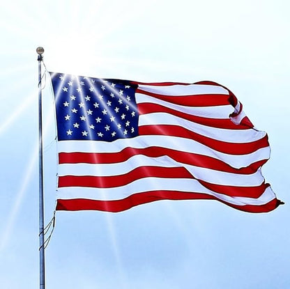 1x1.5 Ft American Flag - Outdoor Heavy Duty Durable 210D Oxford Polyester US Flag with Embroidered Stars & Brass Grommets
