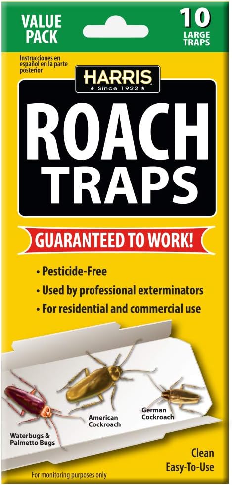 Harris Roach Glue Traps, Non Toxic (10-Pack)