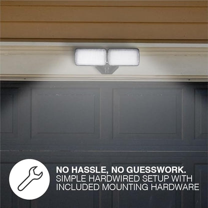 Sylvania 14W Dusk to Dawn Security LED Light, Hardwired, 1500 LMS, Wet Rated, 5000K, Daylight - 1 Pack (66475)