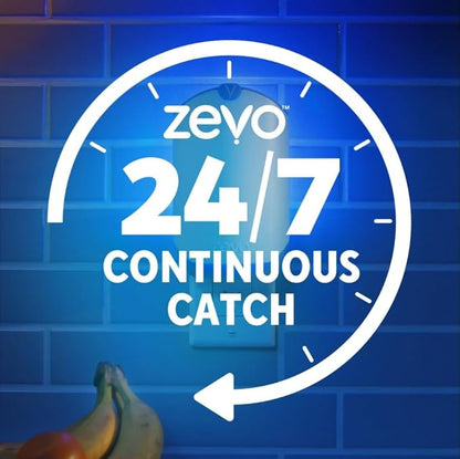 Zevo Trap Refills Cartridges 8 Pack – Compatible with Zevo Indoor Fly Trap – Continuous Protection from Flies, Fruit Flies & Gnats