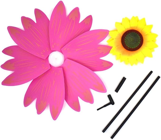 B bangcool Sunflower Lawn Pinwheels Wind Spinners Garden Party Pinwheel Wind Spinner for Patio Lawn & Garden (6 PCS)）