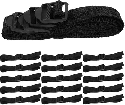 Lawn Aerator Shoes Straps 16Pcs Adjustable Nylon Shoelaces for Garden Grass Aerating Sandals Durable Lawn Care Tool for Patio and Outdoor Use