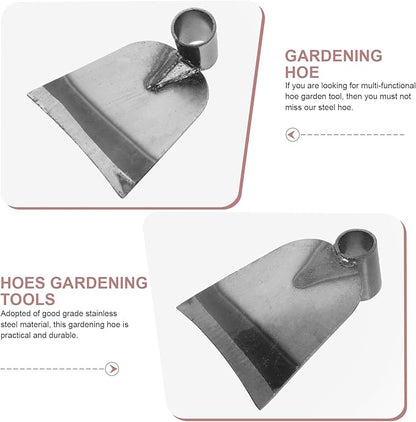 balacoo Hoe Farm Tool - Stainless Steel Gardening Hoe for Digging Weeding and Soil Loosening 6.1X5.11X2.16 Inches Ideal for Gardeners and Outdoor Enthusiasts