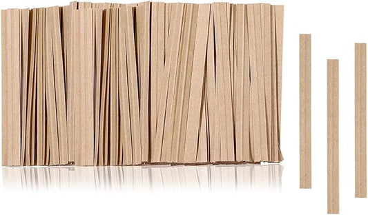 1000 Pcs Twist Ties, Kraft Paper Twist Ties Plant Ties Reusable Bread Ties for Party Cello Candy Coffee Treat Bags Cake Pops (3.15")