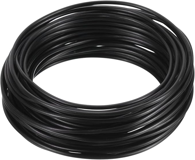 PATIKIL 2.5mm Bonsai Training Wire, Floral Wire Stems Anodized Aluminum Tree Wire 32.8 Feet Total for Gardening Branch Fixing, Black