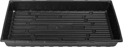 SUNPACK 10" x 20" Extra Strength Plastic Seed Starting Tray, Black, 2.5" (Pack of 30) - No Drainage Holes, Ideal for Greenhouses or Indoor Gardening - Made of BPA-Free Plastic