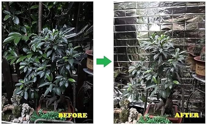 Reflective Plant Growing Film Silver Mylar Sheet Indoor Greenhouse Light Reflecting Material Multi Purpose Garden Tent Covering 130x210cm For Temperature Control(130cm X 210cm)