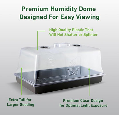 7 Inch Propagation Dome - 25 Pack Humidity Vented Domes – Plant Growing Dome for Seedling, Germination, Soil & Hydroponic Horticulture