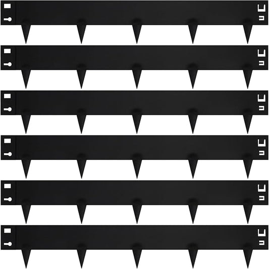 42" L X 7.9" H Metal Landscape Edging, 6 Pack Heavy Duty Galvanized Steel Garden Edging,42 Inch Garden Edging Border for Lawn, Pathway, Yard