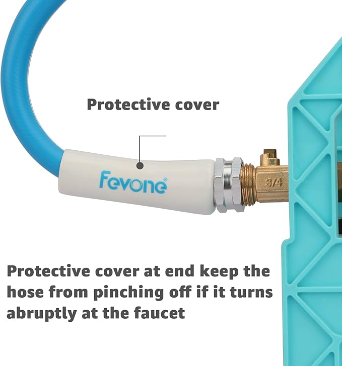 Fevone Garden Hose 25 ft., Lightweight Hybrid Water Hose, Flexible and Durable, Leak-Free Connections