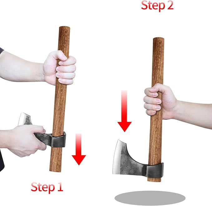Throwing Axe Set, 16.5" Throwing Tomahawk with 1065 High Carbon Steel & Wooden Handle, Perfect for Axe Throwing Game for Backyard, Competition and Recreation