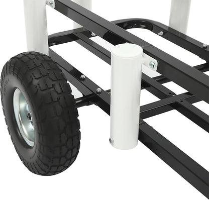 Beach Fishing Cart, 200 LBS Foldable Fishing Cart with Big Wheels, Heavy-Duty Aluminum Pier Wagon Trolley for Beach & Outdoors