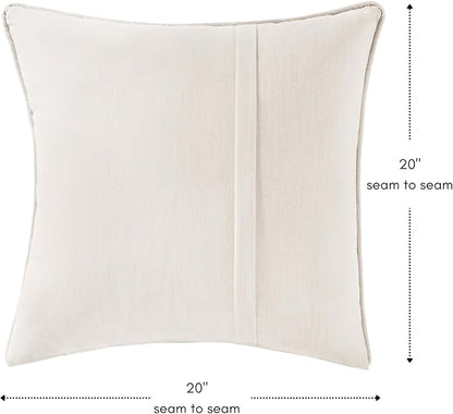 Greendale Home Fashions Sunbrella 20" Square Outdoor Throw Pillow with Removable Cover (Set of 2), Cast Pumice 2 Count