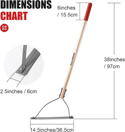 Weed Grass Cutter Manual Weed Wacker Grass Whip Double Serrated Blade Weed Cutter Tool,38 inches
