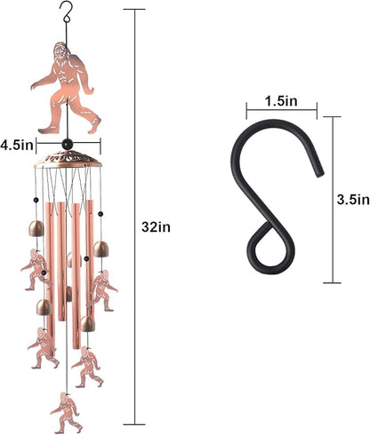 Handmade Bigfoot Wind Chime - Unique Wind Chimes for Outside Clearance, Garden Gift for Yard Decorations Outdoor, Perfect for Mom, Kids Meditation Lovers - Nursery, Patio Garden Decor