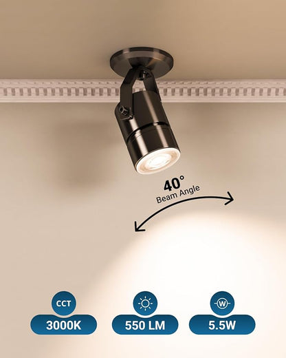 Sunco 48 Pack MR16 LED Bulb, GU10 Dimmable Track Light Bulbs, 5.5W=50W, 3000K Warm White, 550 LM, 25000 Lifetime Hours UL.