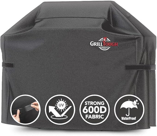 Heavy Duty BBQ Grill Cover for Outdoor Grill, 58 Inch – Waterproof, Weather Resistant, UV & Fade Resistant with Adjustable Straps – Gas Grill Cover for Weber, Charbroil, etc. Charcoal
