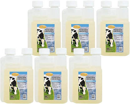Country Vet FarmGard Permethrin Concentrate - 32 Ounce (Case of 6) 343961CVA - Gets Rid of Flies, Mosquitoes, Silverfish, Cockroaches, Fleas, Millipedes, Gnats, Fruit Flies, Ticks, Lice, Spiders