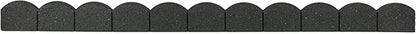 Playsafer L Shaped Flexible Rubber Scalloped Edger for Lawns Landscaping and Playground | Easy No Dig Installation| 4' Long (2, Dark Gray)
