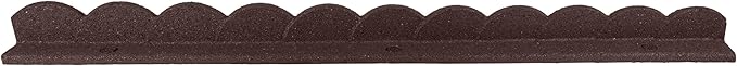 Playsafer L Shaped Flexible Rubber Scalloped Edger for Lawns Landscaping and Playground | Easy No Dig Installation| 4' Long (6, Brown)