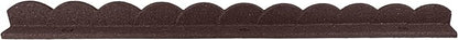 Playsafer L Shaped Flexible Rubber Scalloped Edger for Lawns Landscaping and Playground | Easy No Dig Installation| 4' Long (6, Brown)