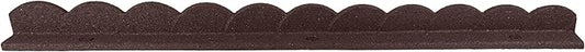 Playsafer L Shaped Flexible Rubber Scalloped Edger for Lawns Landscaping and Playground | Easy No Dig Installation| 4' Long (2, Brown)