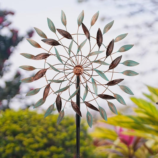 VEWOGARDEN Large Kinetic Wind Spinners Outdoor Metal Leaf Wind Sculptures & Spinners for Yard Garden Lawn Patio Decorations