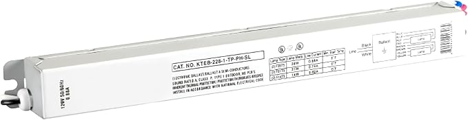 OHLECTRIC Replacement for Keystone KTEB-228-1-TP-PH-SL/B Electronic 2 Lamps T5 Ballast | 120V with Normal Power Factor | Preheat Start | RoHS Compliant | 9 Inch Case for Versatile Applications