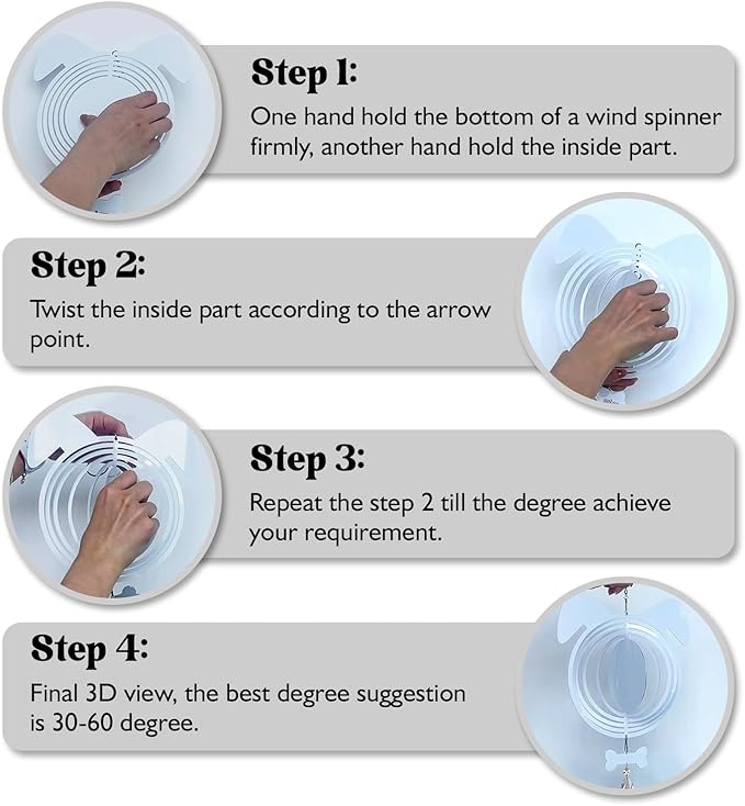 Boston Terrier Dog Ears Wind Spinner, Boston Terrier Wind Spinner Hanging for Yard and Garden V02