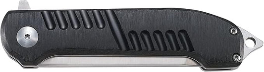 CRKT Razel GT Assisted Folding Pocket Knife: Everyday Carry, Stainless Steel Cleaver Blade with Satin Finish, Liner Lock, Black Aluminum Handle, Lanyard Hole 4031 Multi One Size