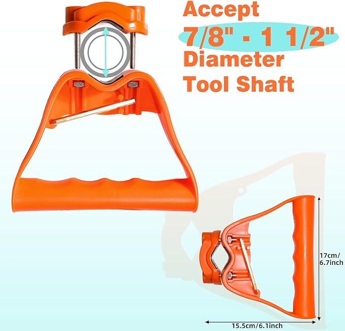 Universal Back Saver Extension Handle Attachment for Garden Shovel, Weedeater, String Trimmer, Rake, Weed Wacker and More, Versatile Back Saving Labor Saving Tool for All Gardening Tools