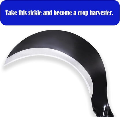 1pce 260mm/10.24in Manganese Steel Billhook Brush Clearing Sickle for Grass,Weeding Tools for Garden,Curved Sawtooth Sickle,Machete Axe for Cutting Trees,Steel Blade Knife in Hand