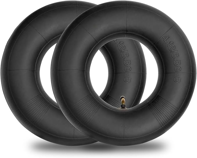 4.10/3.50-5 Inner Tube (2 PACK) with TR-87 Bent Valve Stem,Replacement for Wheelbarrows, Mowers, Hand Trucks and More 4.10-5 3.50-5 Tire and Tubes (4.10/3.50-5)