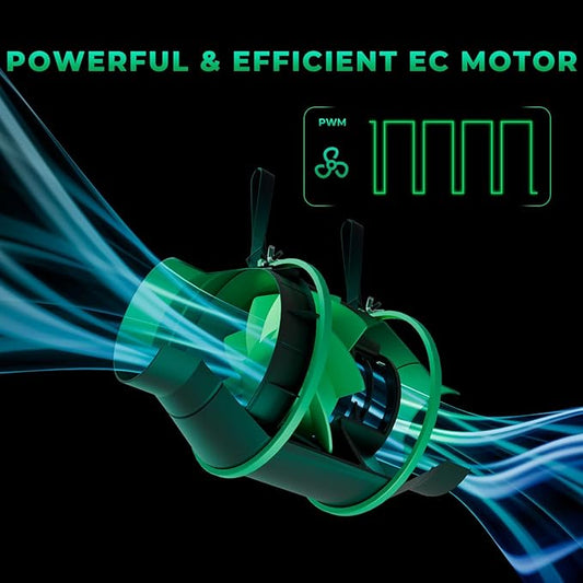 MARS HYDRO 2025 New Version iFresh 6 Inch Smart Inline Fan Combo, with Variable Speed Controller, for Heating Cooling Booster, Grow Tents