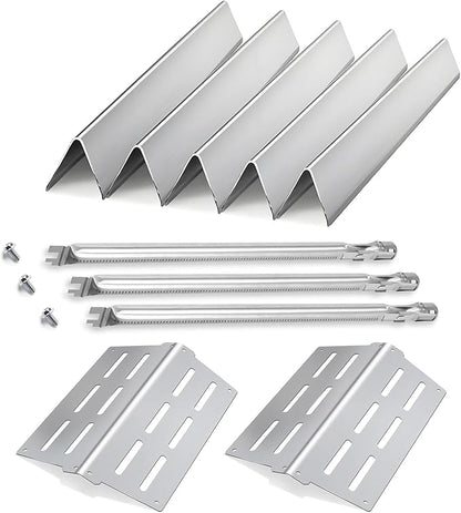 Genesis Grill Parts for Weber E310 E320 E330 EP310 EP320 EP330, 17.5” Flavorizer Bars 7620 Heat Deflector 7622 Burner Tube 62752 for Weber Genesis 300, Grill Replacement Parts for Weber Accessories