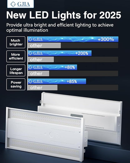 LED Linear High Bay Light 4-Pack, 210W 31500LM 0-10V Dimmable 5000K Daylight, Adjustable High Bay LED Shop Lights Lighting Fixtures for Garage Warehouse Workshop, UL