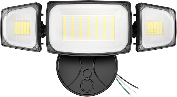 Olafus 80W Flood Lights Outdoor, Switch Controlled 8000LM LED Security Lights, IP65 Waterproof Outside Floodlights, 6500K Exterior Flood Light Fixture Wired for House Yard Porch Eave Black