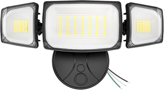 Olafus 80W Flood Lights Outdoor, Switch Controlled 8000LM LED Security Lights, IP65 Waterproof Outside Floodlights, 6500K Exterior Flood Light Fixture Wired for House Yard Porch Eave Black