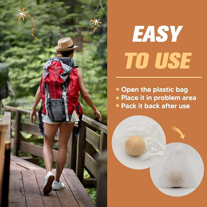 Mosquito Repellent Outdoor Patio, Outdoor Mosquito Repellent, Convenient to Apply, Protects 120 Sq Ft, Safe for Use Around Kids, Pets - 8P