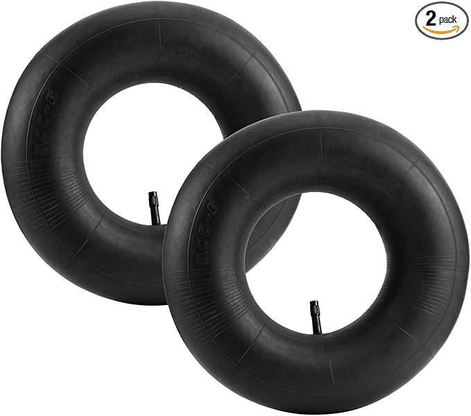13x5.00-6 Inner Tubes with Straight Valve Stem(2 Pack) - Heavy Duty 5.00-6 Replacement Tire Tubes for Razor Dirt Quad, Lawn Mowers, ATVs, Dirt Bikes