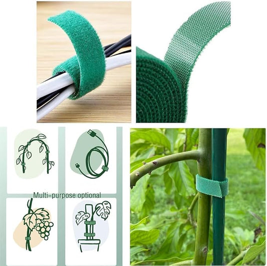 Plant Tape, 32 Ft Green Garden Tape, Twist Ties for Plants 13/16", Plant Supports, Garden Ties for Climbing Plants, Plant Twist Tie for Plant Gardening, Home, Office