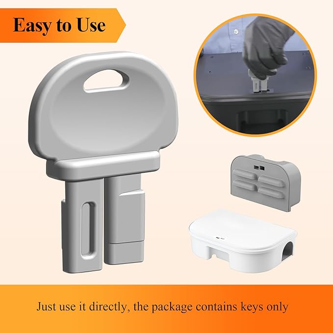 10 Pcs FBS1078 Mouse Station Key Replacement, Fit for FBS Fly Stations, EZ Klean Rat Station, in Home & Commercial Environment