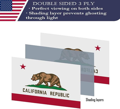 California Republic State Flag 4x6 FT Made in The USA-Heavy Duty Vibrant Colors Double Sided Cali CA Flag with 2 Brass Grommets for Home/Company/Indoor Outdoor Decoration