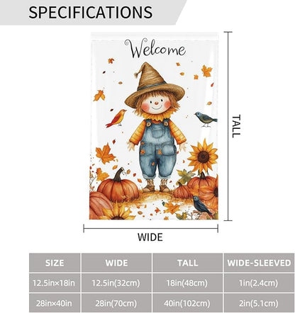 Fall Sunflower Garden Flag Vertical Double Sided Outdoor Yard Flags 12.5x18 Inch Burlap Banners Vertical Double Sided for Outdoor Decor Lawn