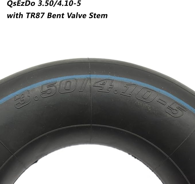 3.50/4.10-5 (11 x 4.00-5) Inner Tube with Bent Valve Stem, fits following Tire sizes as 4.10/3.50-5 11x4x5 11x4.00-5, for Wheelbarrow Barrow Sack Truck Trolley, and more.