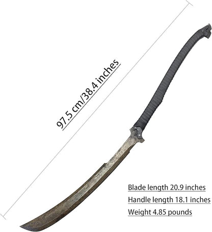 SV Handmade cast Manganese Steel Chopping Blade Sword, Full Tang, Outdoor, Hunting, Camping, Hiking, Survival, with Protective Cover, Multiple Styles to Choose from