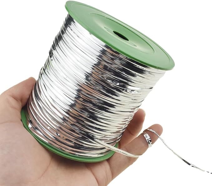 HAHIYO 350Yards/1050Feet/320M Silver Metal Twist Ties Bread Candy Coffee Bag Ties Plant Garden Twist Ties for Cellophane Treat Bag Gift Wraping Bag Plastic Bag Halloween Party Cake Present Art Craft