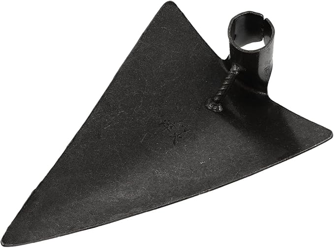 DOITOOL Triangle Hoe Steel Garden Digging Hoe for Weeding Planting Digging Soil, Gardening Hoe Hand Held Digging Hoe Garden Tool, 27X20cm (Silver Gray)