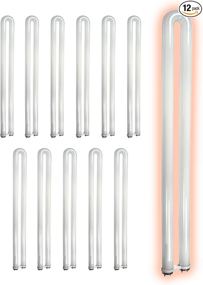 GoodBulb 31 Watt T8 Fluorescent U-Bend Light Bulb 3000K Soft White Light Color Medium Bi-Pin Base High Output 1963 Lumens 31W 10000 Life Hours 80 CRI 12 Bulbs Pack